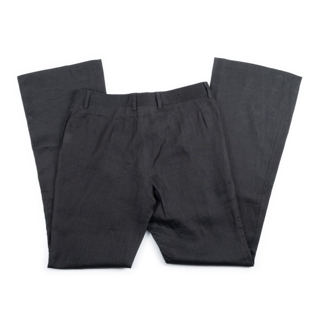 Burberry charcoal grey Italian linen Flared Tailored Trousers size 40 (U… - Picture 5 of 10